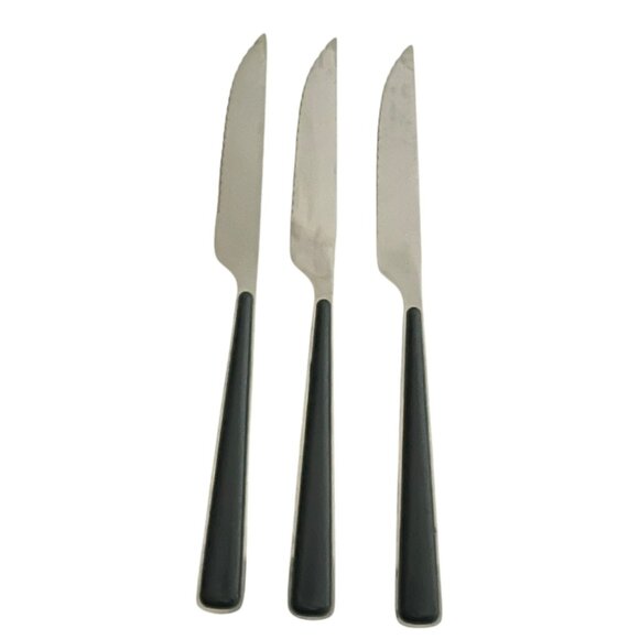 Cambridge Fiesta Merengue Stainless Silverware Flatware Set of 3 Steak Knives‎ - Picture 1 of 8